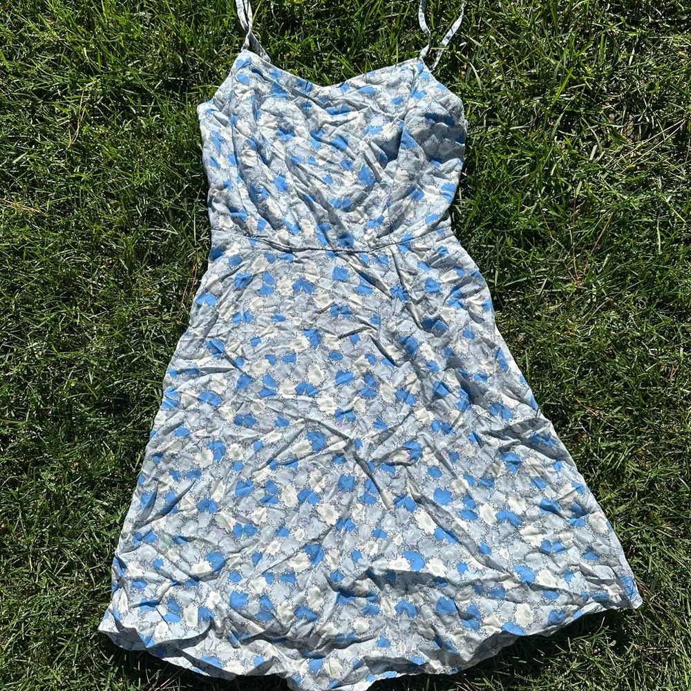 Floral Blue and White Sundress